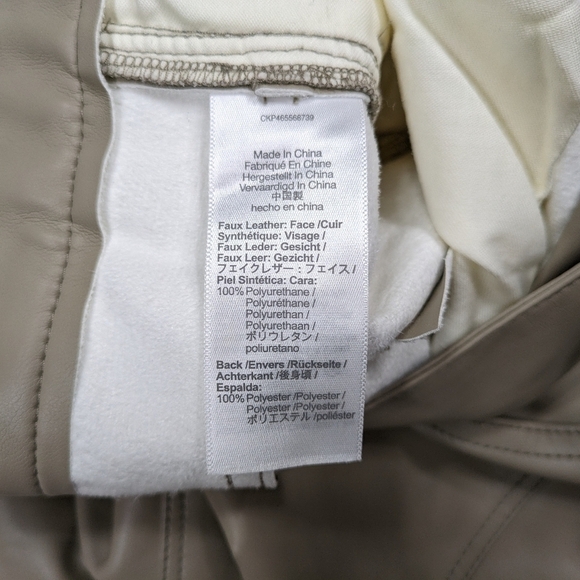 Madewell Jeans Women's 32 Tan Pumice Perfect Vintage Straight Faux Leather 28” - Picture 9 of 12